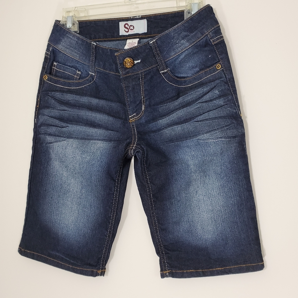 So Blue Denim Shorts, Size 3